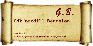 Gönczöl Bertalan névjegykártya